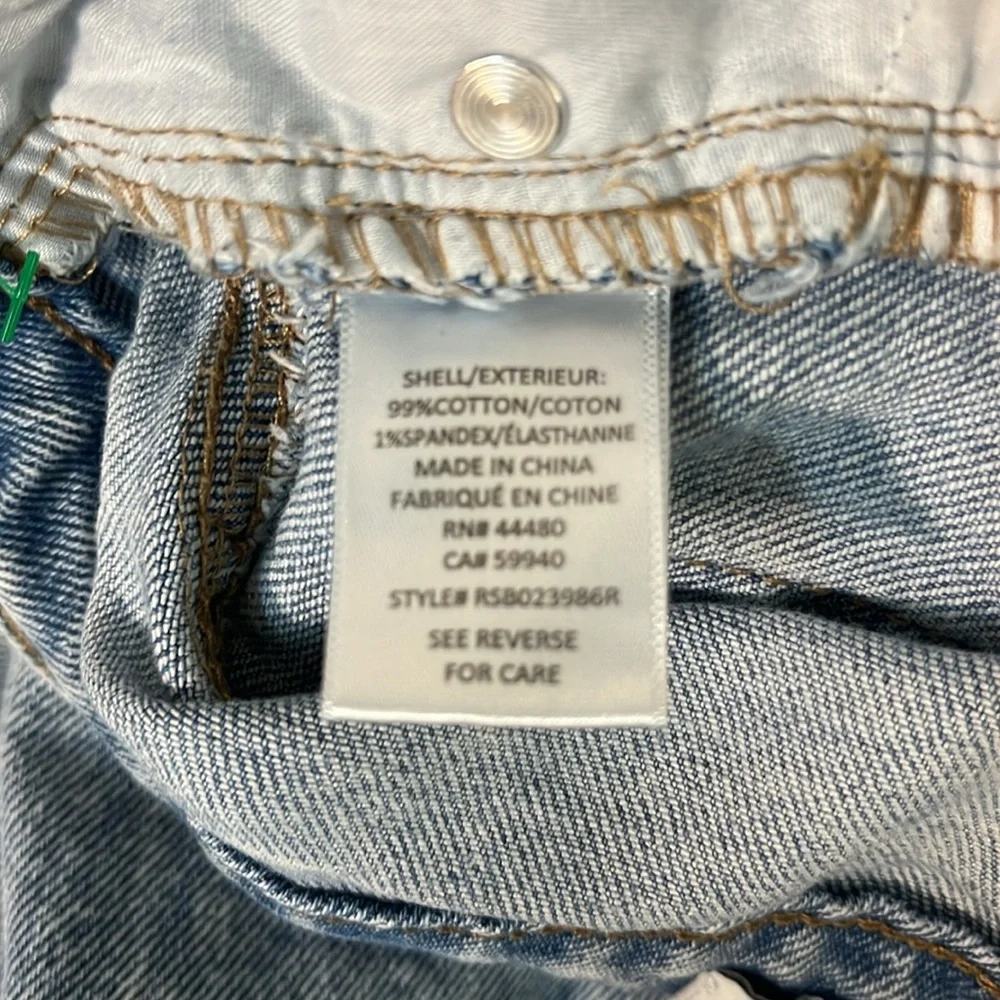 Tinseltown Mom Jeans Womens Size 7 Light Blue Graffiti Painted Leg Detail Pants - Picture 9 of 9